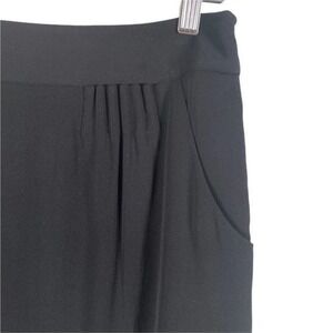 Theory Black Pleated Front Mini Skirt